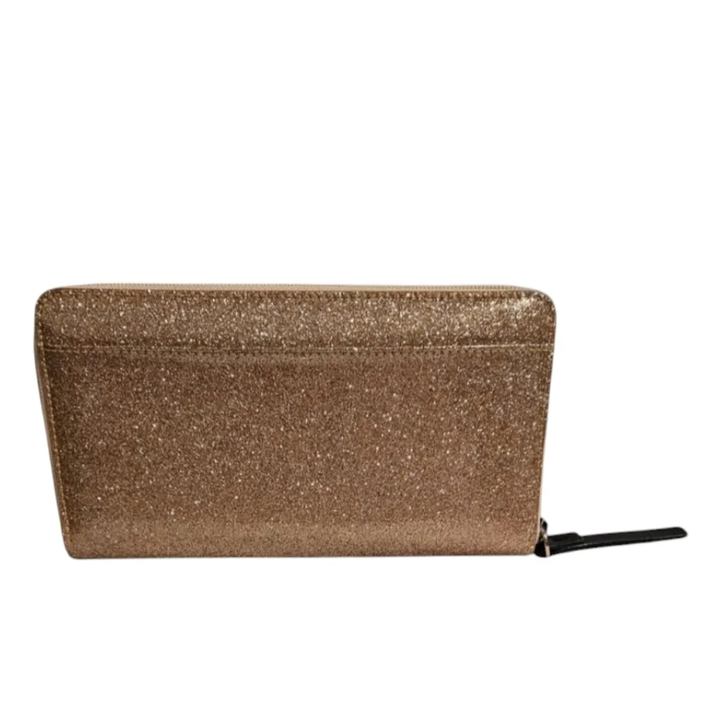Kate Spade Mavis Street Neda Continental Zip Wallet, Sparkle Rose Gold